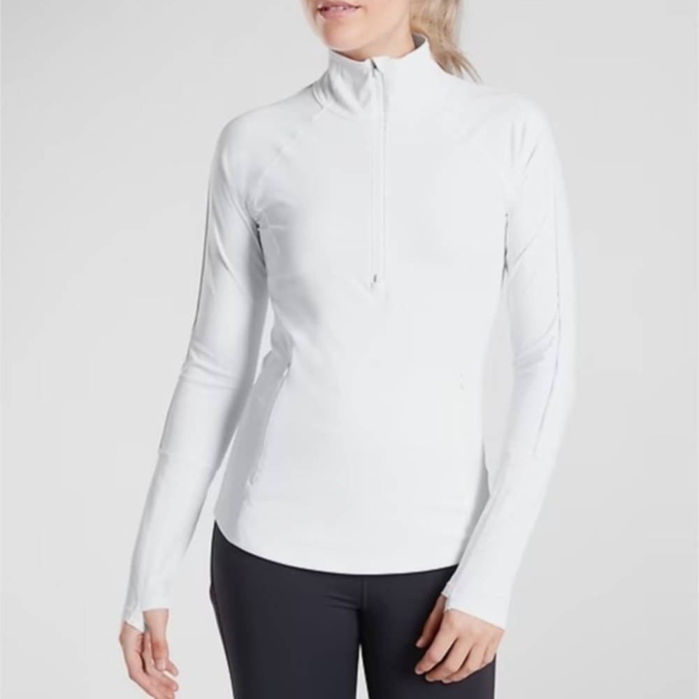 Athleta Women’s Eclipse Half Zip Z Top With Pockets and Thumb Holes, NWT, sz XL